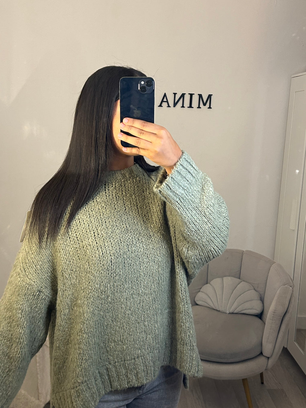 Pull en laine vert