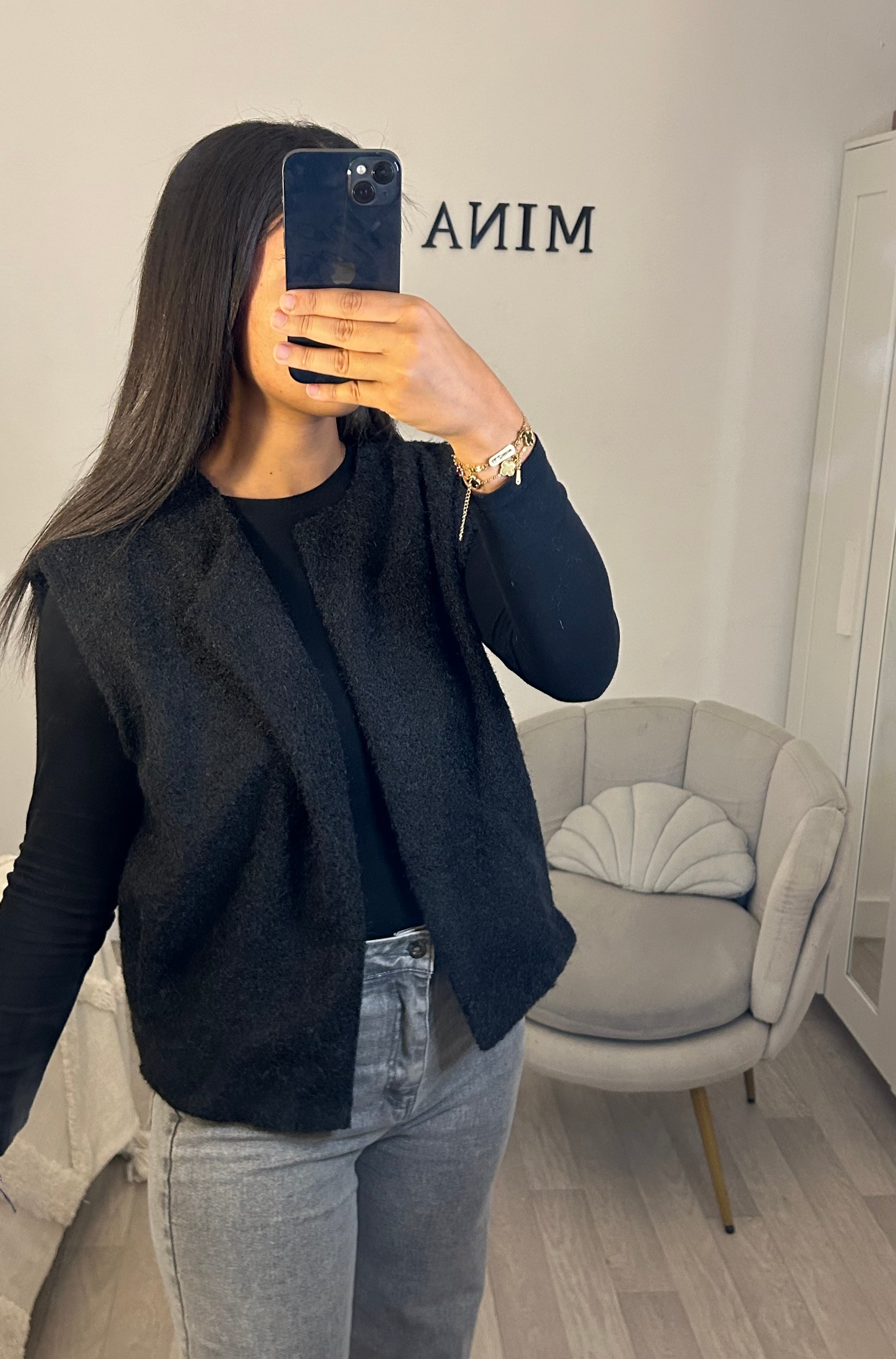 Veste sans manche noir