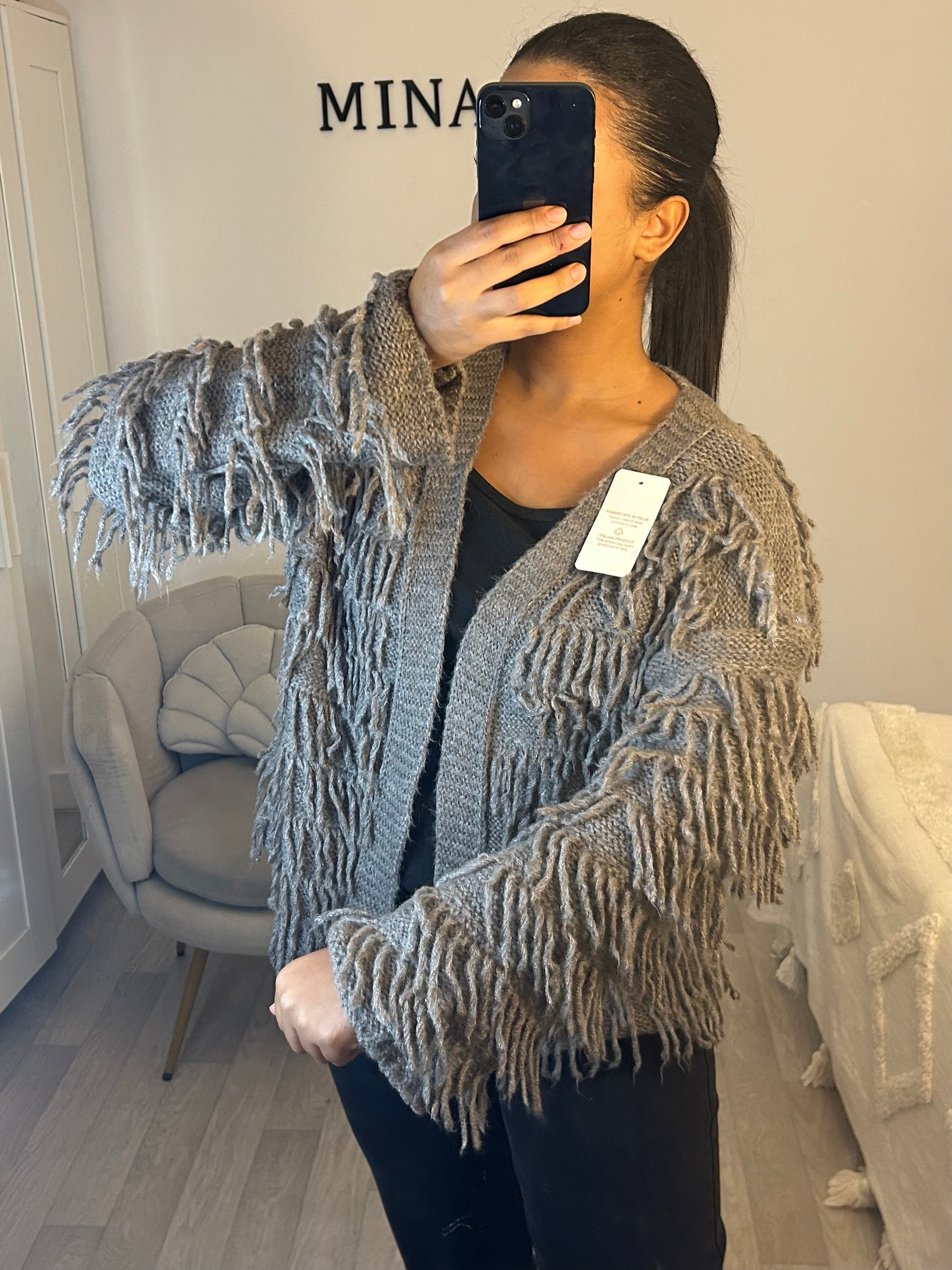 Cardigan à frange