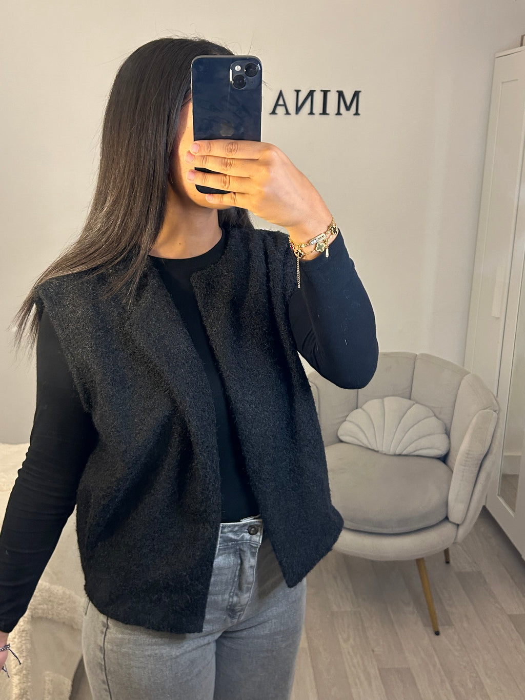 Veste sans manche noir